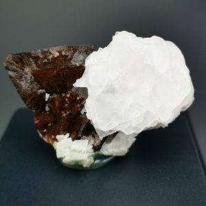 Big crystal purplish red Helvite with pink calcite ~ innermorgolia