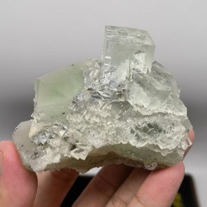 Super clear cube fluorite combined octahedral fluorite